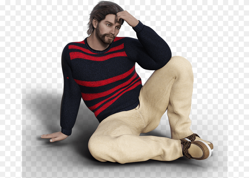 Man Leisure Sitting Thoughtful Clothing Style Fatigue, Adult, Person, Male, Knitwear Free Transparent Png