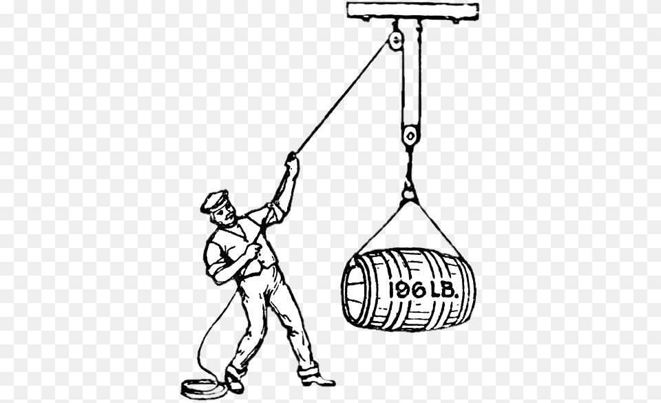 Man Lifting Heavy Barrel With Pulley, Baby, Person, Face, Head Png Image