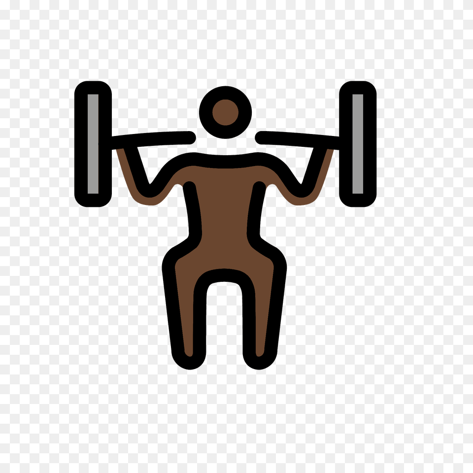 Man Lifting Weights Emoji Clipart, Cross, Symbol, Back, Body Part Free Png