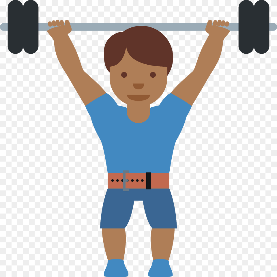 Man Lifting Weights Emoji Clipart, Baby, Person, Face, Head Free Png