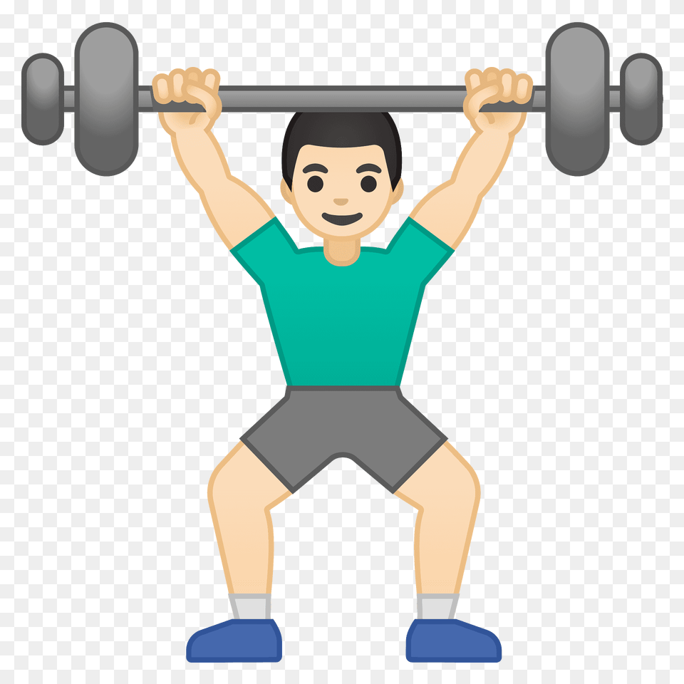Man Lifting Weights Emoji Clipart, Baby, Person, Working Out, Face Free Png