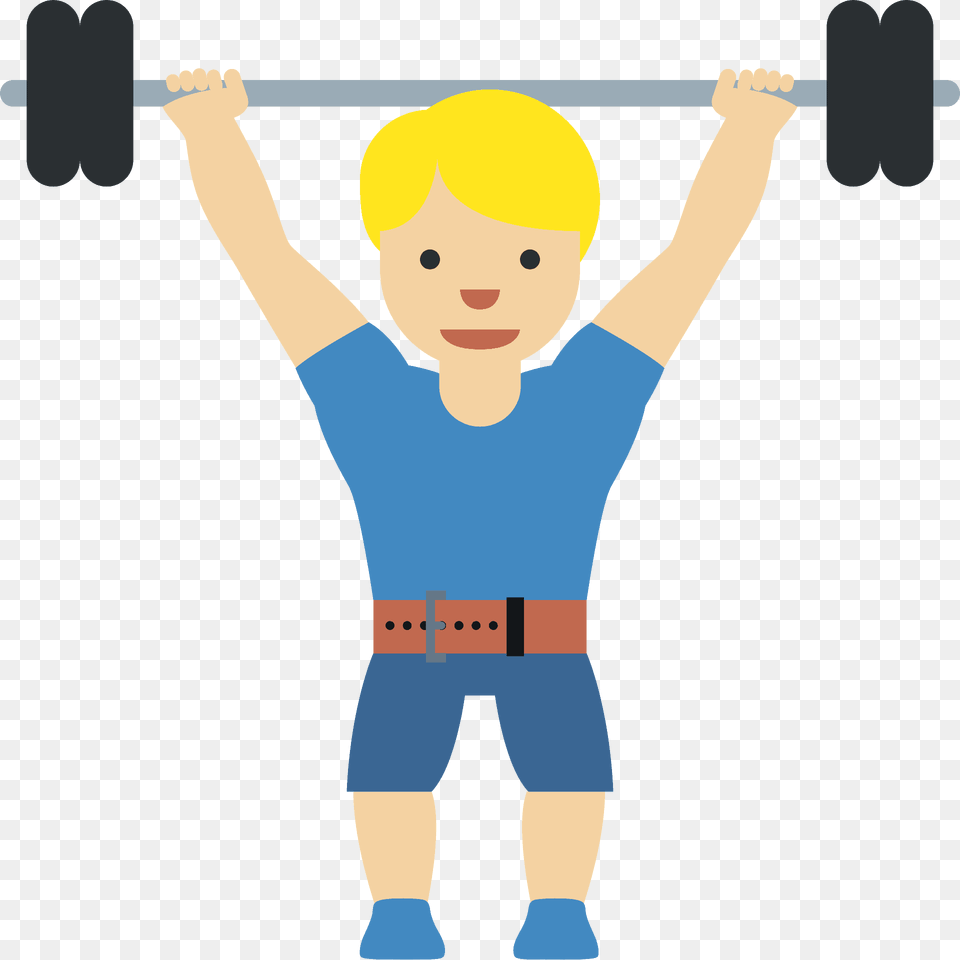 Man Lifting Weights Emoji Clipart, Baby, Person, Face, Head Free Png Download