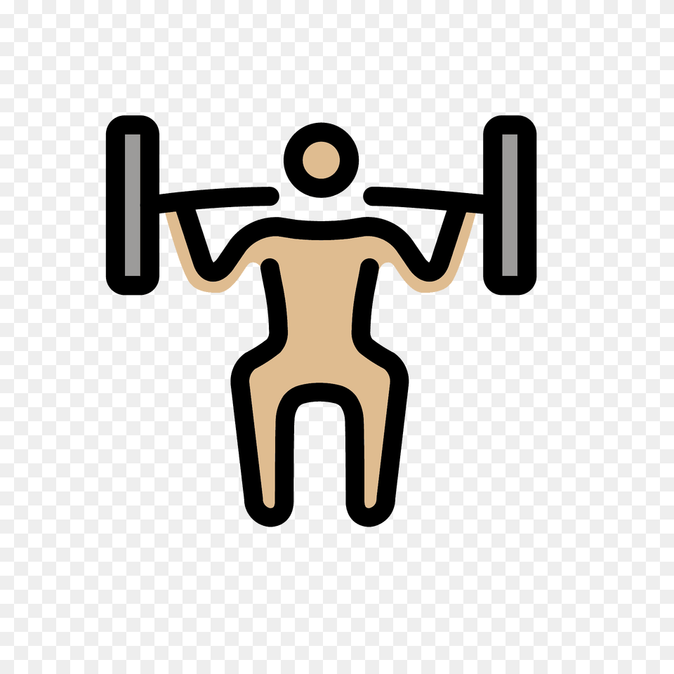 Man Lifting Weights Emoji Clipart, Back, Body Part, Person, Cross Free Transparent Png