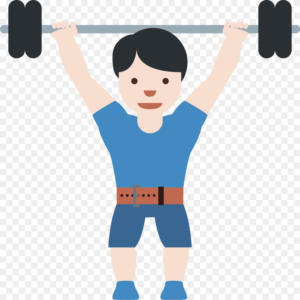 Man Lifting Weights Emoji Clipart, Baby, Person, Face, Head Free Transparent Png