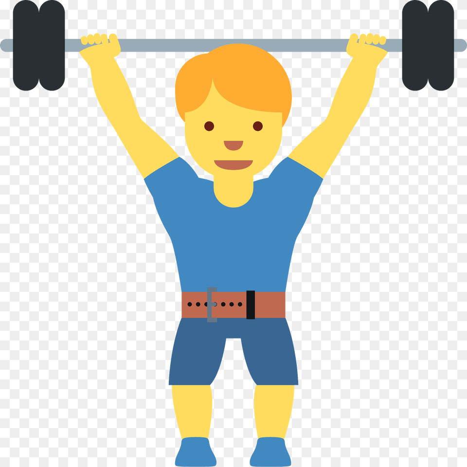 Man Lifting Weights Emoji Clipart, Baby, Person, Face, Head Png