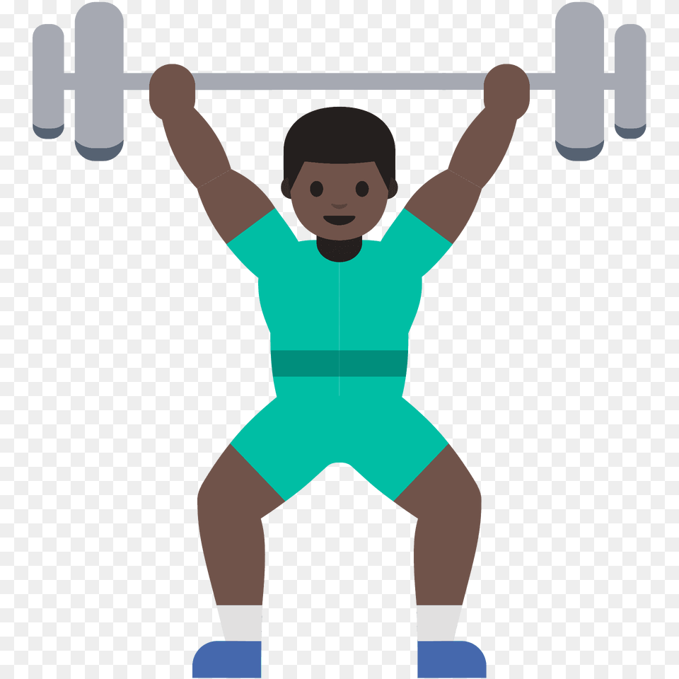 Man Lifting Weights Emoji Clipart, Person, Face, Head, Working Out Png Image