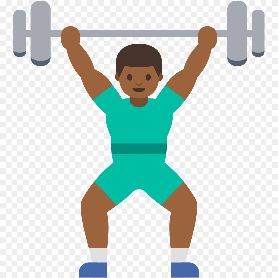 Man Lifting Weights Emoji Clipart, Person, Face, Head, Working Out Png