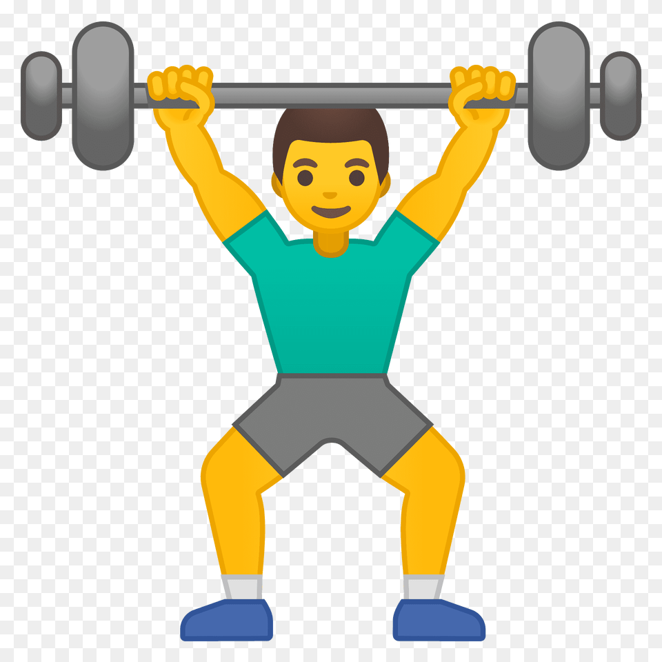 Man Lifting Weights Emoji Clipart, Baby, Person, Face, Head Free Png Download