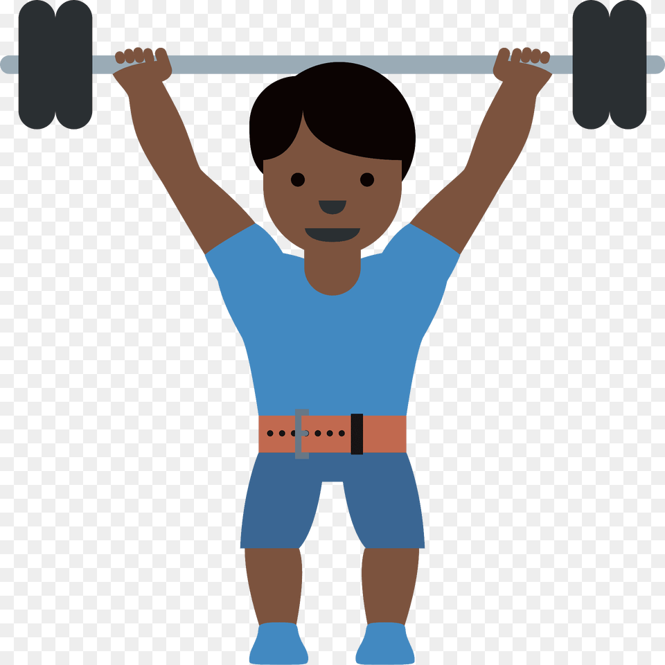 Man Lifting Weights Emoji Clipart, Baby, Person, Face, Head Png Image