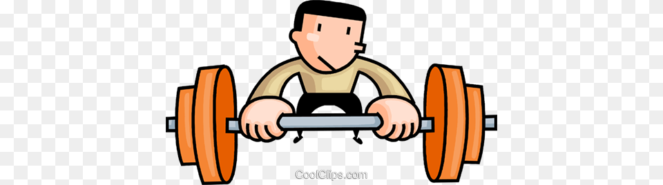 Man Lifting Weights Royalty Vector Clip Art Illustration Uomo Che Alza I Pesi, Bulldozer, Machine, Working Out, Baby Free Png Download