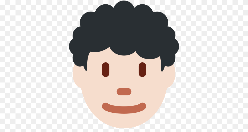 Man Light Skin Tone Curly Hair Emoji, Face, Head, Person, Photography Png