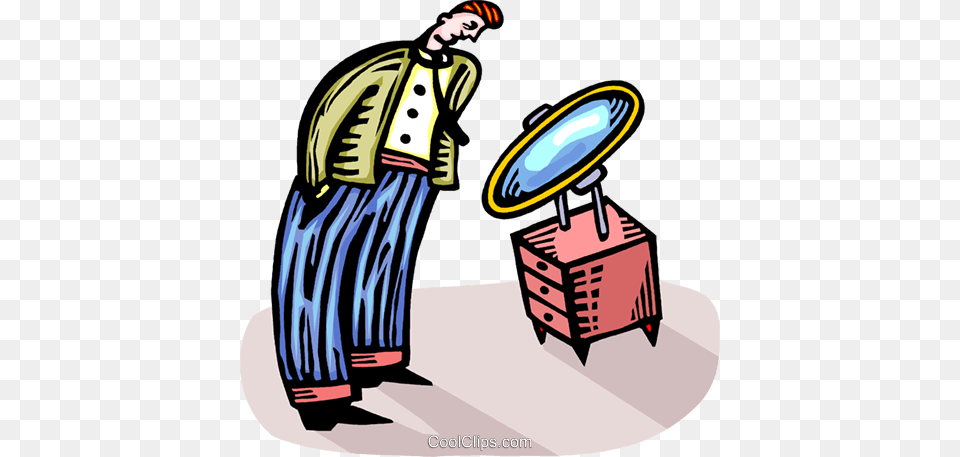 Man Looking In A Mirror Royalty Free Vector Clip Art, Adult, Female, Person, Woman Png