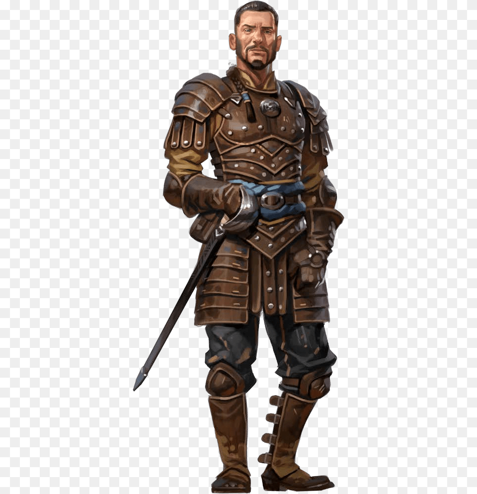 Man Male Armor Fantasy Warrior Mariner39s Studded Leather Armor, Adult, Person, Blade, Dagger Png