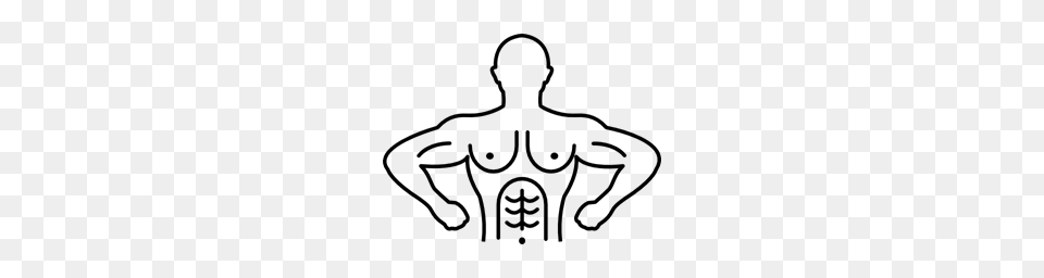 Man Male People Flex Muscular Gymnast Muscles Gymnastics Icon, Gray Free Png