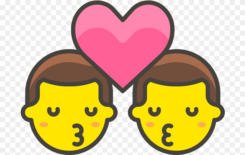 Man Man Emoji Clipart Kiss Icon, Food, Nut, Plant, Produce Free Png
