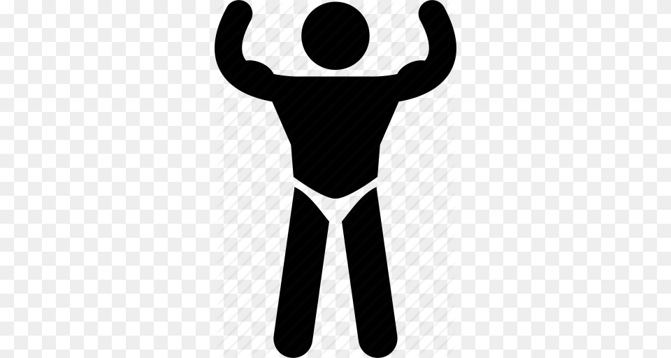 Man Masculine Muscle Muscular Testosterone Icon, Silhouette Free Png