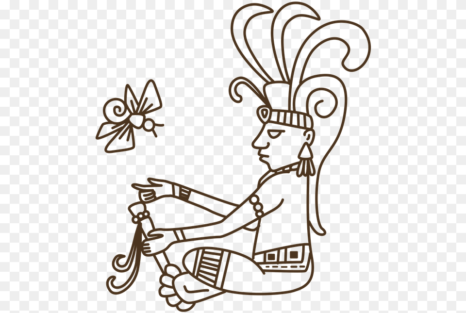 Man Maya Cocay Firefly Aztec Mayan Glyph Free Png