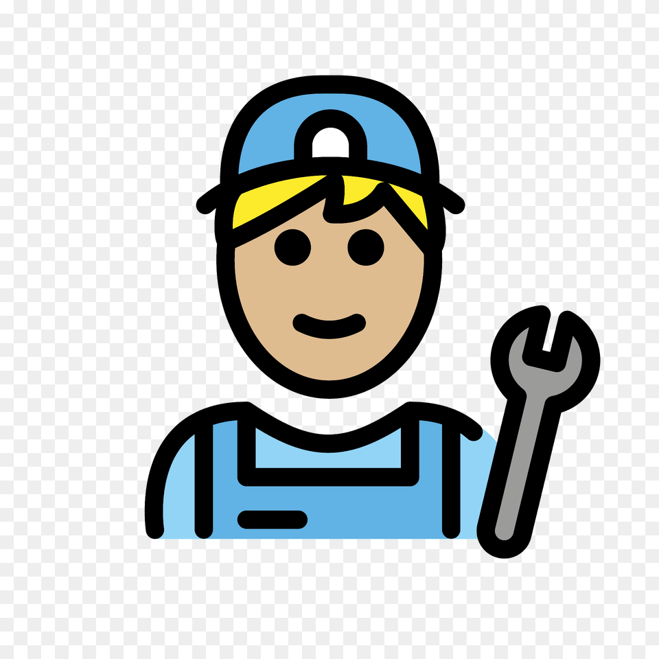 Man Mechanic Emoji Clipart, People, Person, Baseball Cap, Cap Free Png