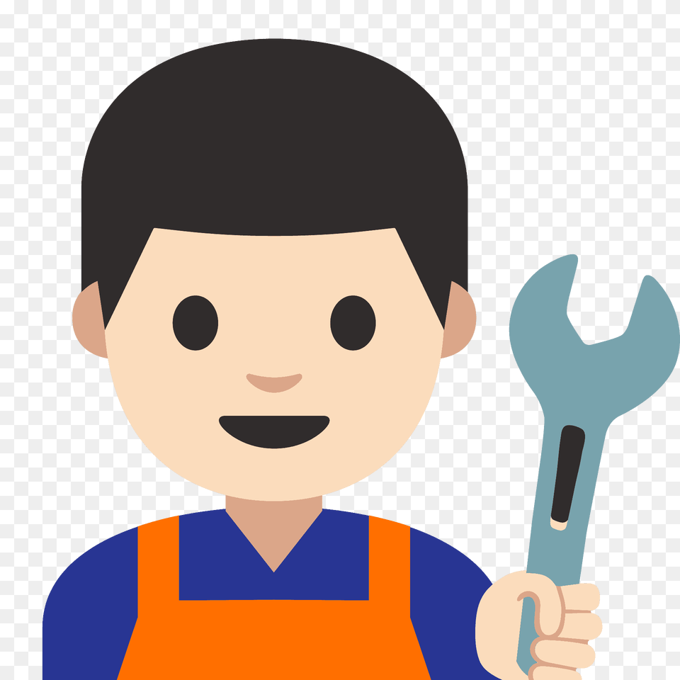 Man Mechanic Emoji Clipart, Cutlery, Spoon, Baby, Person Free Transparent Png