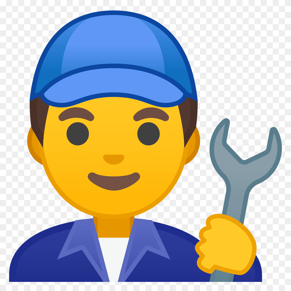 Man Mechanic Emoji Clipart, Cap, Clothing, Hat, Face Free Transparent Png