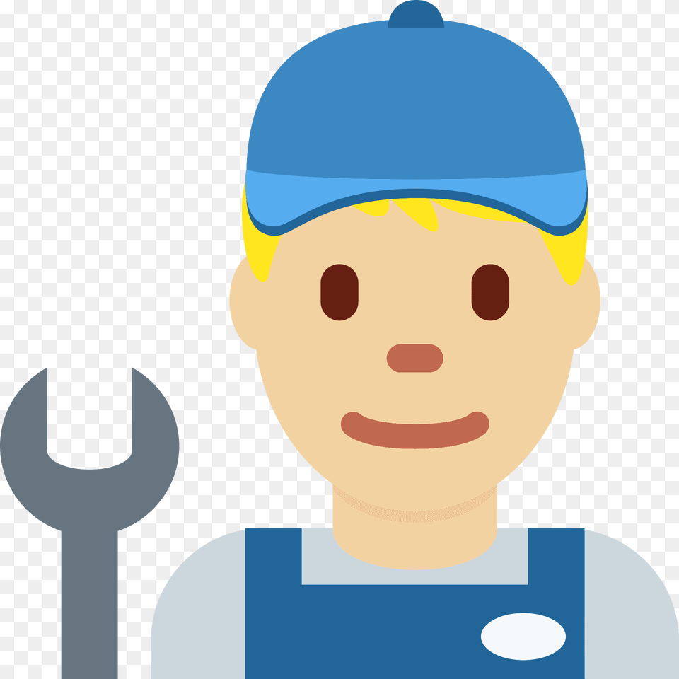 Man Mechanic Emoji Clipart, Cutlery, Baseball Cap, Cap, Clothing Free Transparent Png