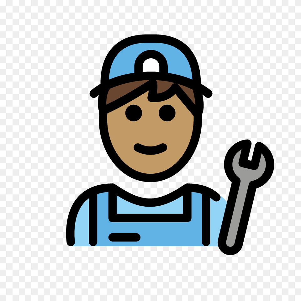Man Mechanic Emoji Clipart, People, Person, Baseball Cap, Cap Free Png