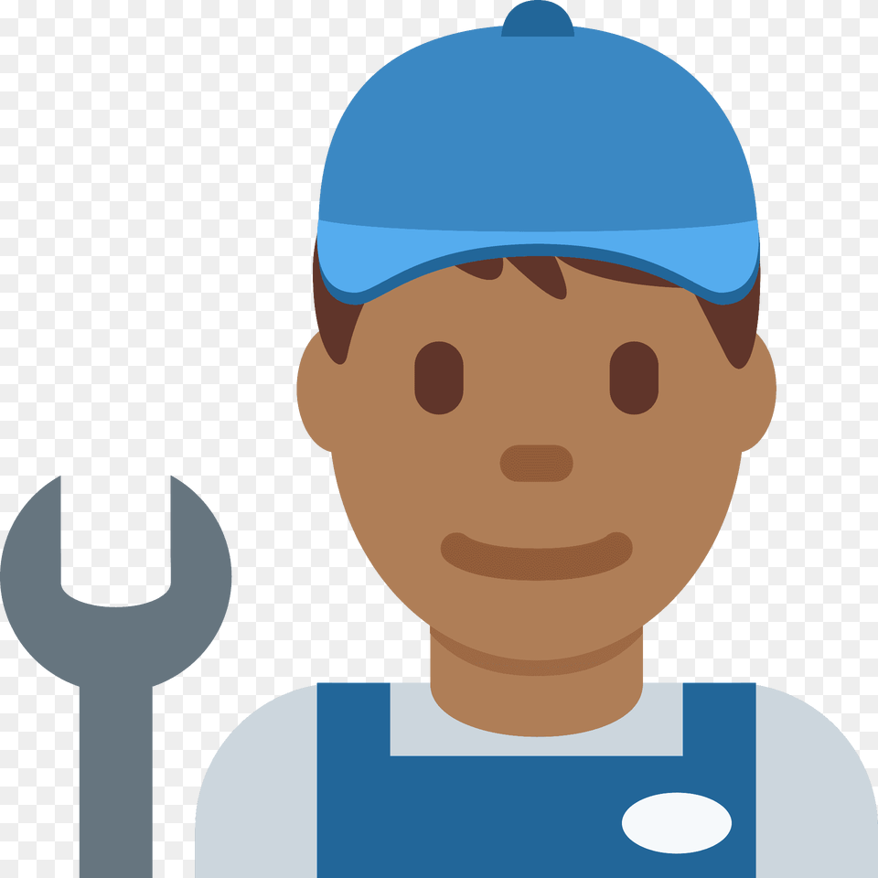 Man Mechanic Emoji Clipart, Spoon, Hat, Cutlery, Clothing Free Png Download