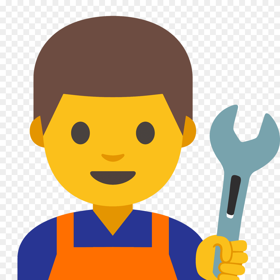 Man Mechanic Emoji Clipart, Cutlery, Baby, Face, Head Png