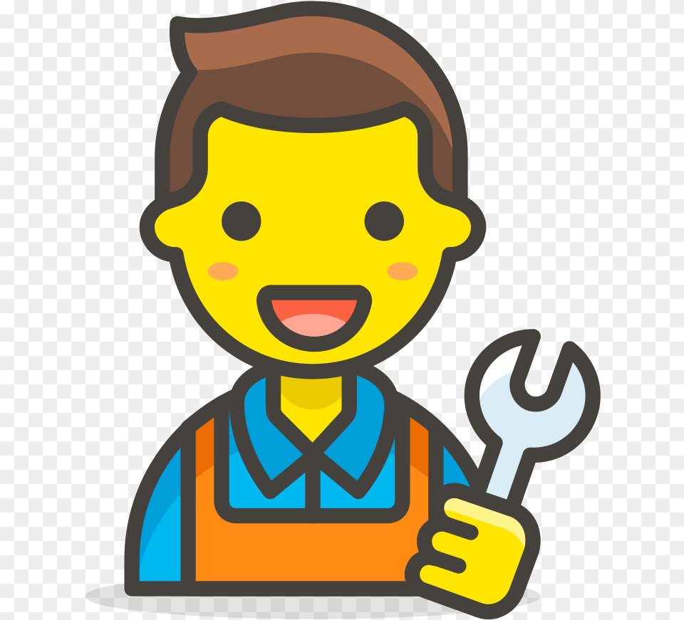 Man Mechanic Icon Office Man, Cutlery, Baby, Person, Face Free Png Download