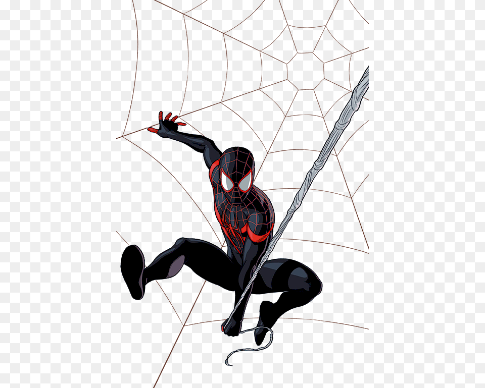 Man Miles Morales Clipart Hand Draw Miles Morales, Person, Cartoon Free Png Download