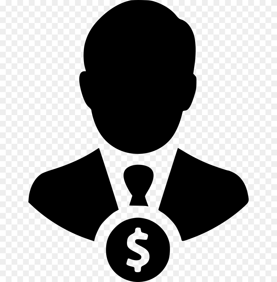 Man Money Income User Man Icon, Stencil, Accessories, Tie, Formal Wear Png Image