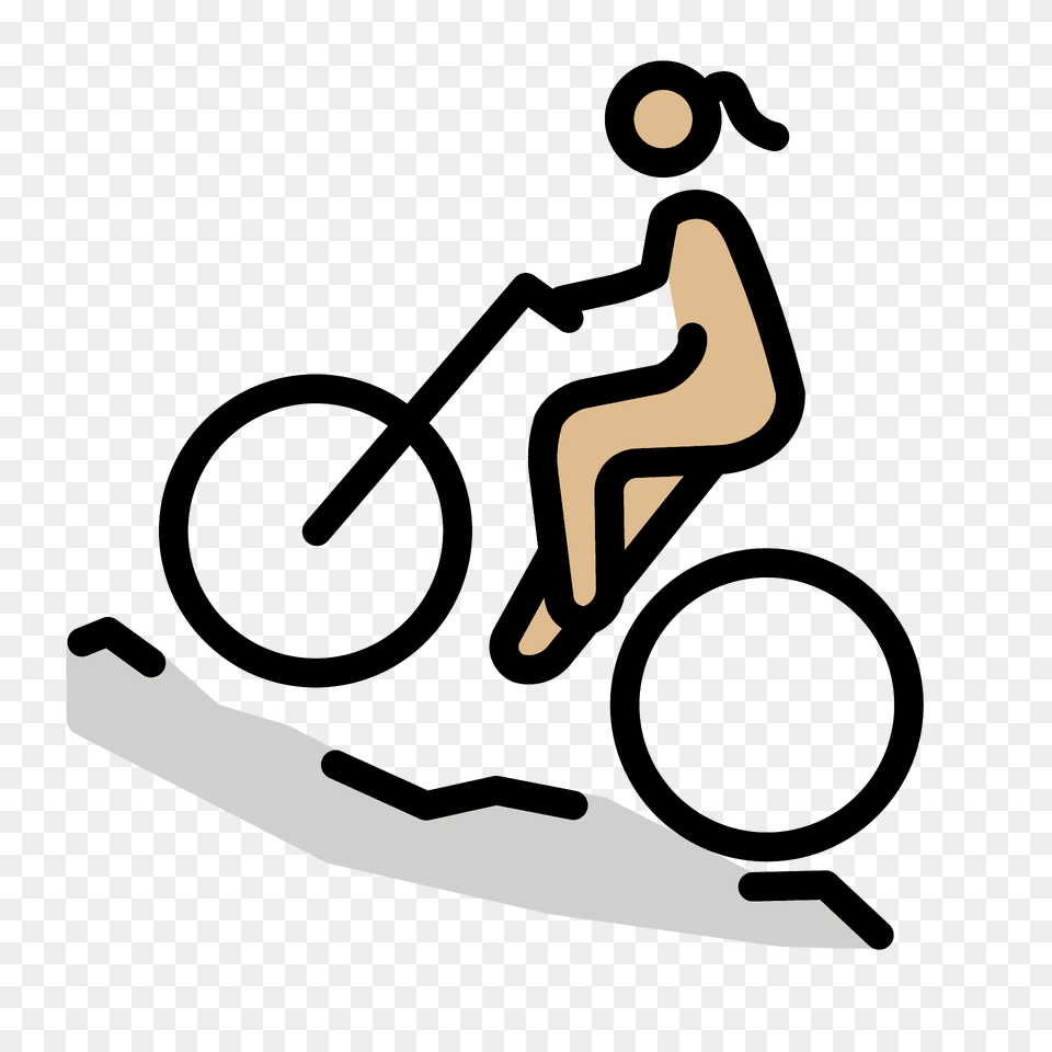 Man Mountain Biking Emoji Clipart, Bicycle, Transportation, Vehicle, Cycling Free Transparent Png