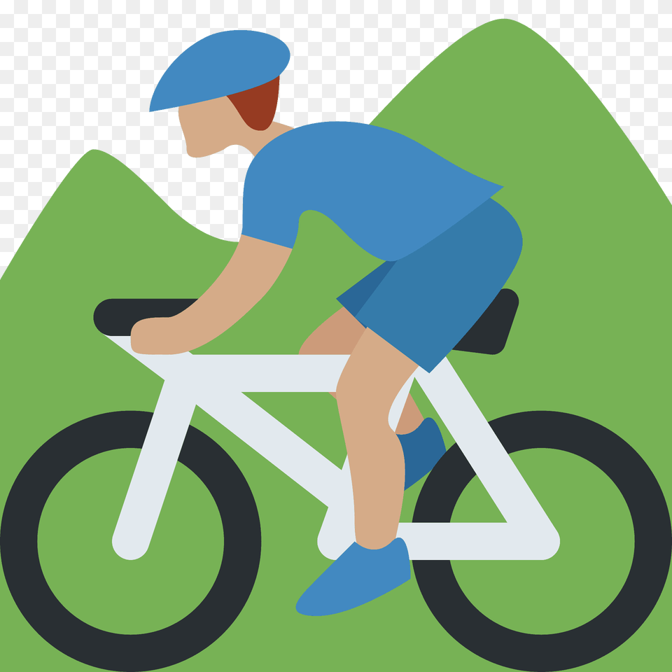 Man Mountain Biking Emoji Clipart, Person, Bicycle, Transportation, Vehicle Free Transparent Png