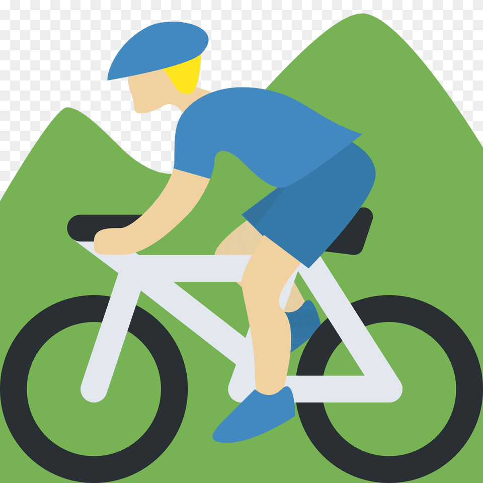 Man Mountain Biking Emoji Clipart, Bicycle, Transportation, Vehicle, Person Free Transparent Png