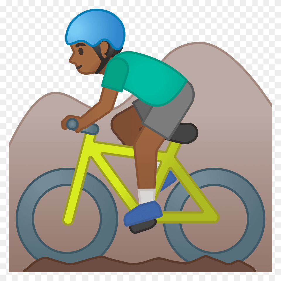 Man Mountain Biking Emoji Clipart, Face, Head, Person, Bicycle Free Png Download