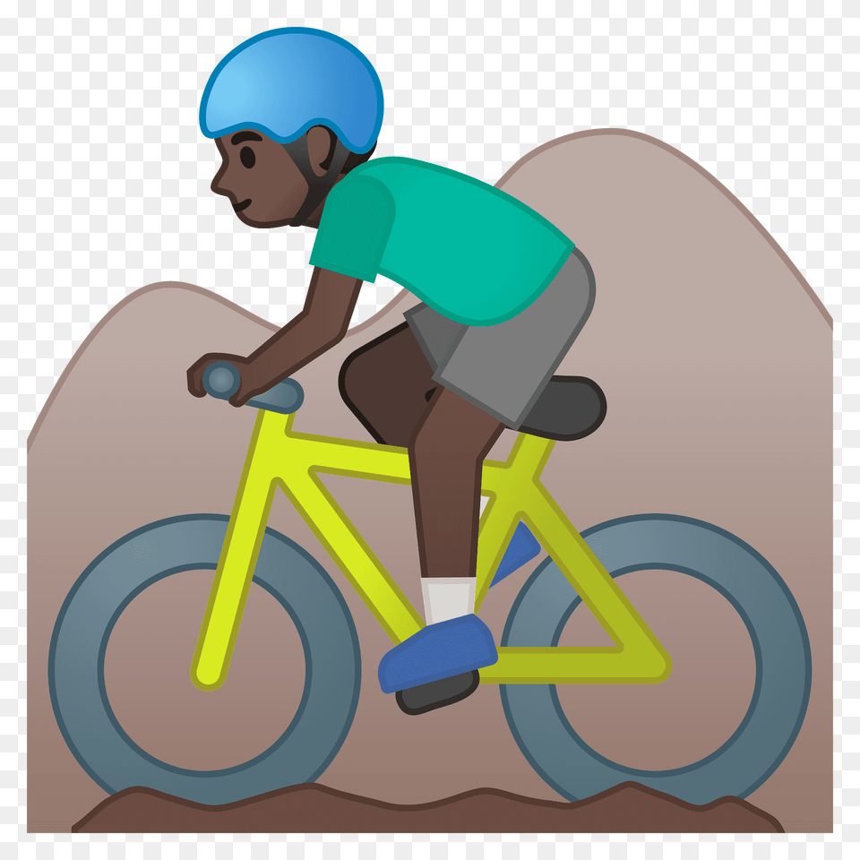 Man Mountain Biking Emoji Clipart, Face, Head, Person, Bicycle Free Png Download