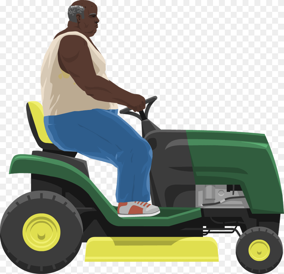 Man Mowing Lawn Lawnmower Guy Happy Wheels, Plant, Grass, Tool, Lawn Mower Png