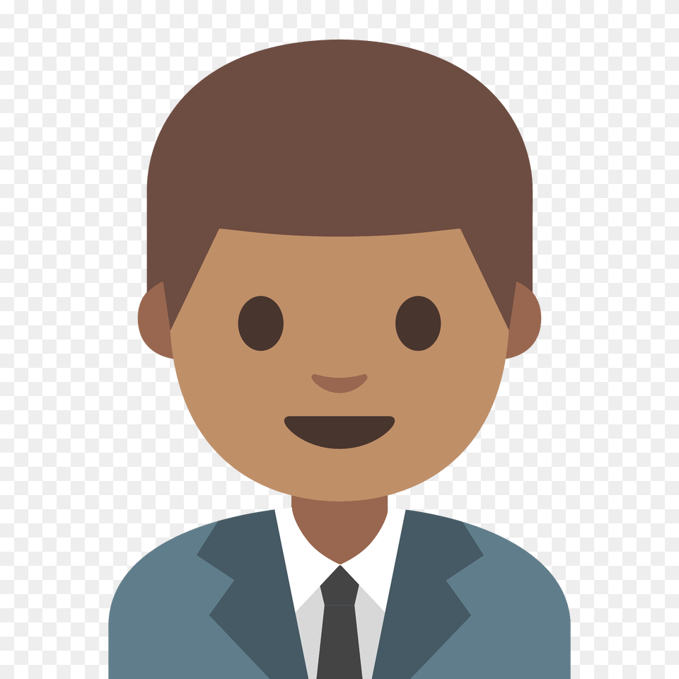 Man Office Worker Emoji Clipart, Portrait, Face, Formal Wear, Head Free Png