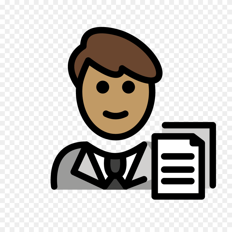 Man Office Worker Emoji Clipart, Face, Head, Person Free Transparent Png