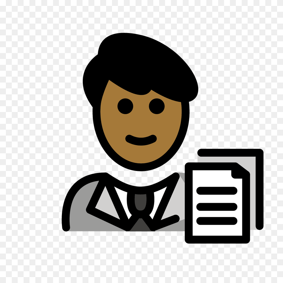 Man Office Worker Emoji Clipart, Face, Head, Person, Photography Free Png