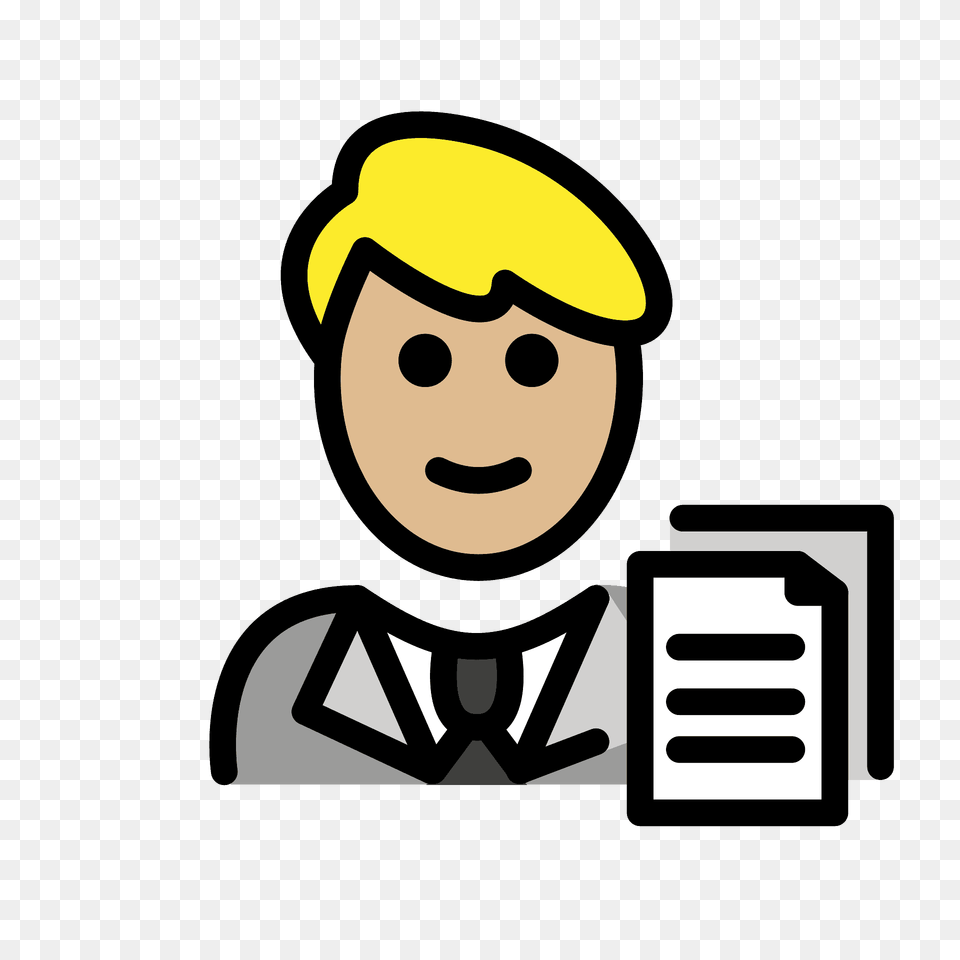Man Office Worker Emoji Clipart, Logo, Face, Head, Person Free Png Download