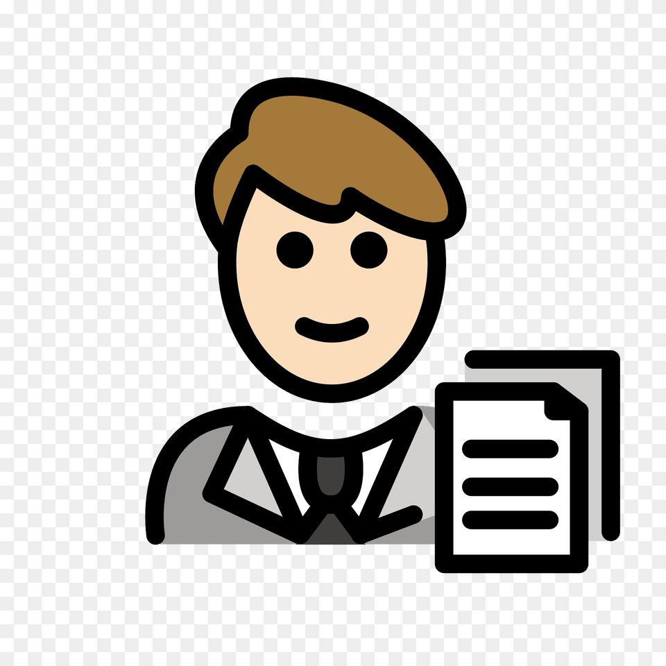 Man Office Worker Emoji Clipart, Face, Head, Person Free Png