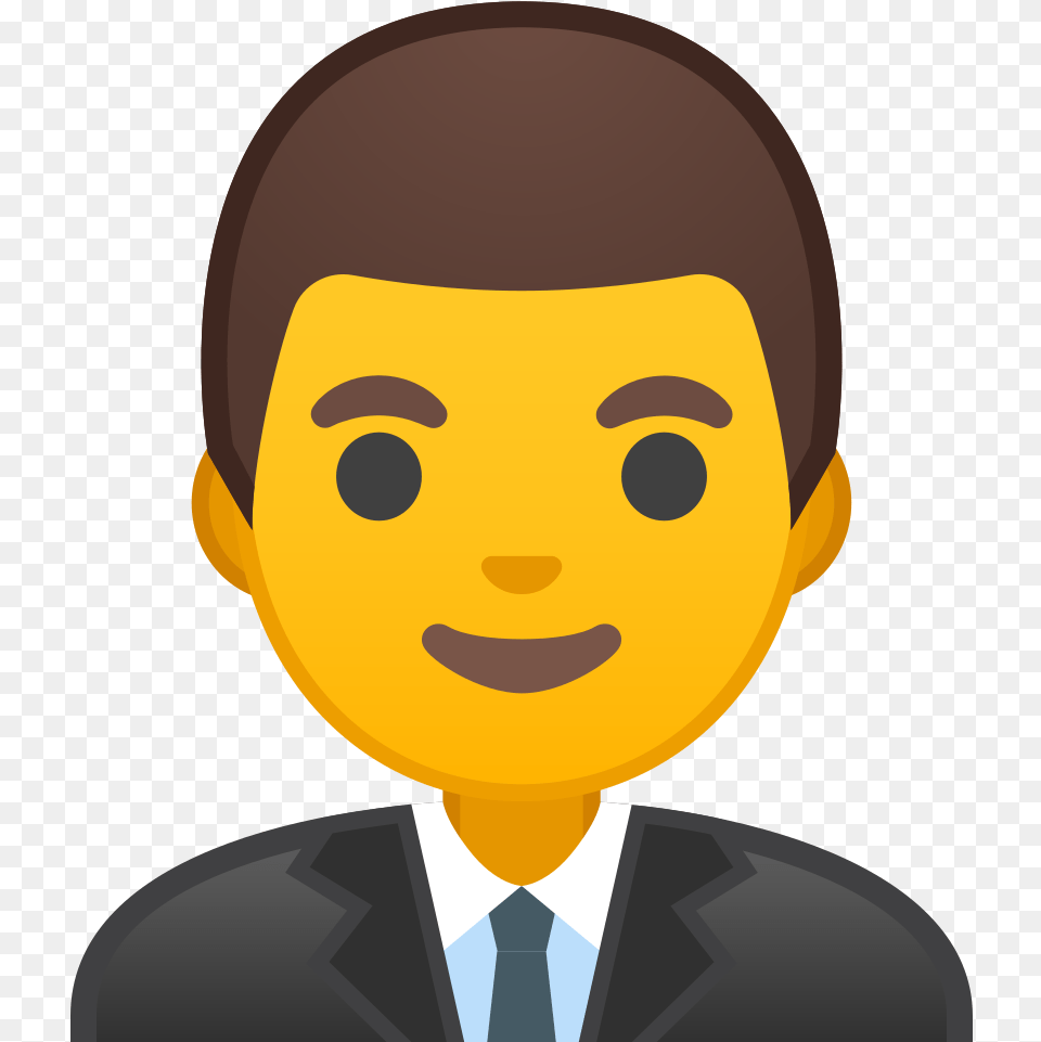 Man Office Worker Icon Noto Emoji People Profession Pilot Emoji, Person, Portrait, Face, Formal Wear Png Image