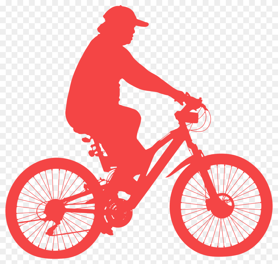 Man On A Bicycle Silhouette, Machine, Wheel, Transportation, Vehicle Png Image