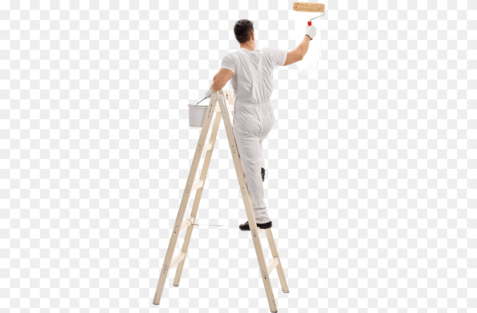 Man On Ladder, Adult, Male, Person, Carpenter Png