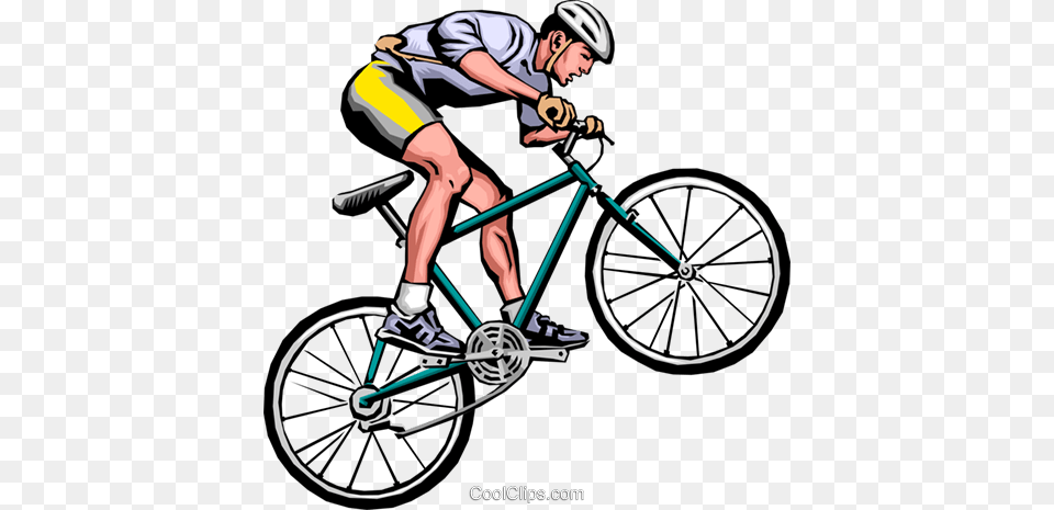 Man On Mountain Bike Royalty Free Vector Clip Art Illustration, Bicycle, Vehicle, Transportation, Person Png Image