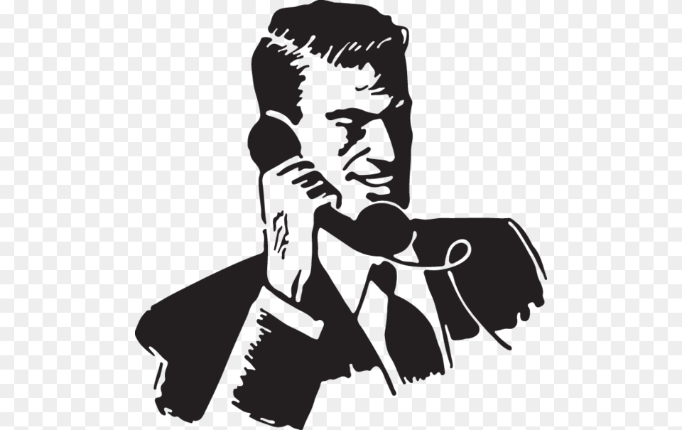 Man On Phone Clipart, Stencil, Baby, Person, Face Png