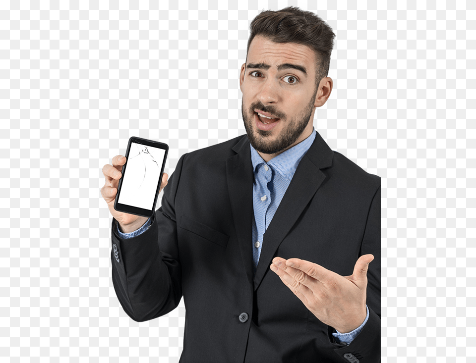 Man On Phone Man Hand Mobile, Suit, Photography, Clothing, Formal Wear Free Png