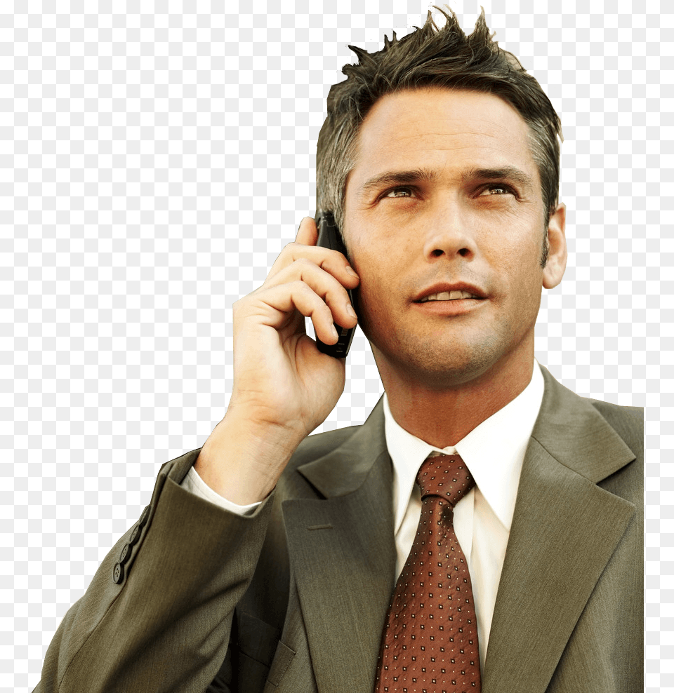 Man On Phone Transparent, Accessories, Suit, Necktie, Tie Png Image