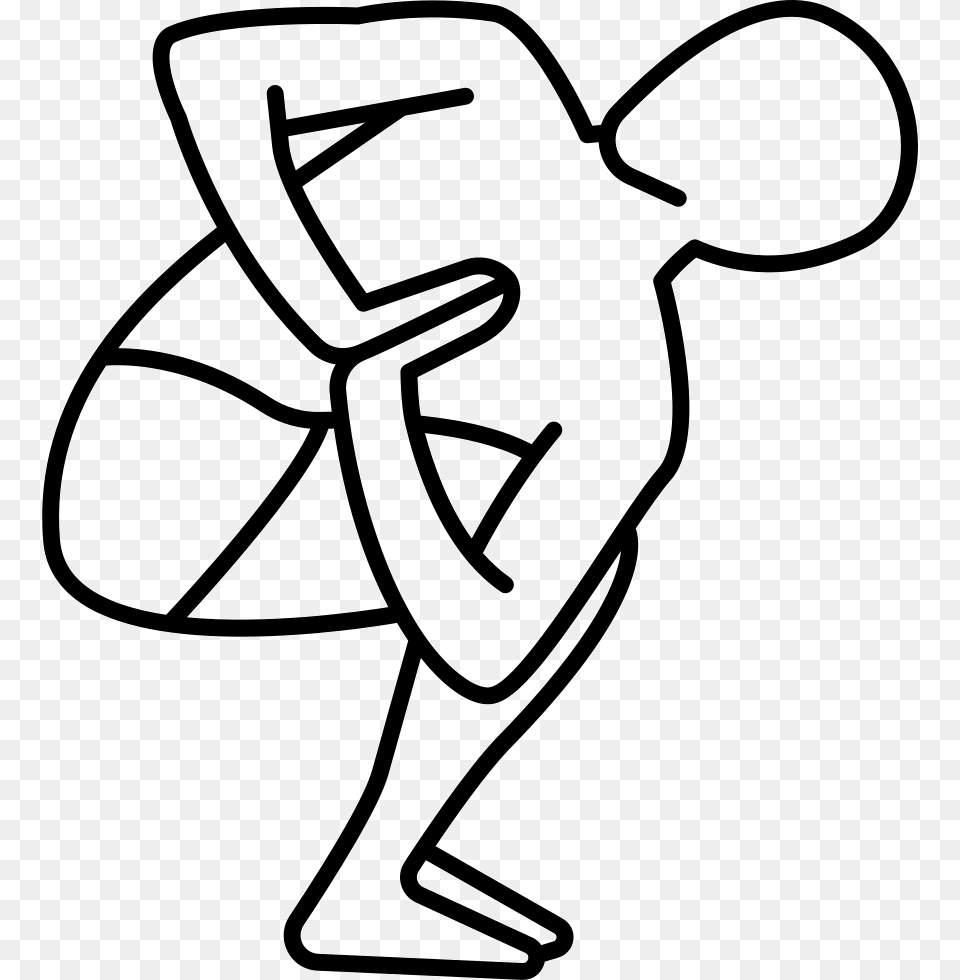 Man On Squat Position Turning Waist Icon Free Download, Ammunition, Grenade, Weapon, Dancing Png Image